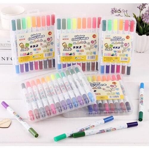 24Color/box Drawing Pens Children Washable Watercolor Pen Art Marker Painting Pen