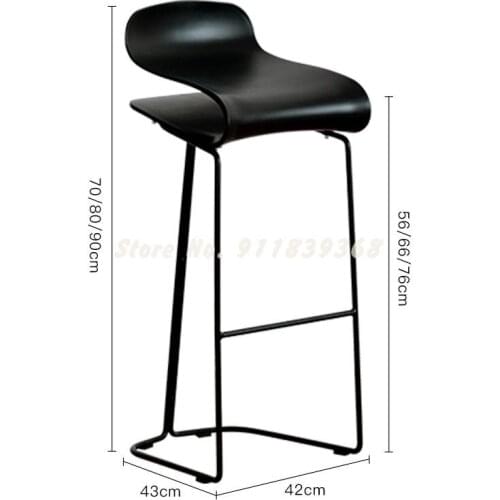 Bar Chair Modern Simple Back High Stool Net Red Ins Clothing Store Iron High Chair Metal Bar Stool