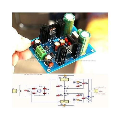 LM317 LM337 Adjustable Filtering Power Supply AC/DC Voltage Regulator PSU Kits
