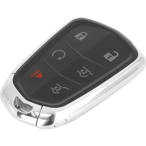 X Autohaux Car Keyless Key Fob Shell Case Black Car Remote Key Case Replacement HYQ2AB for Cadillac XTS Escalade ESV 2015-2018