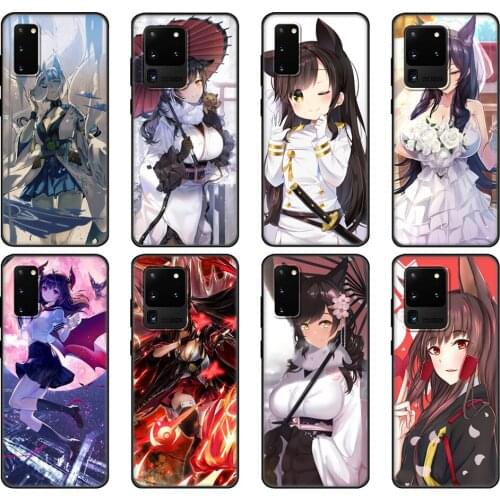 Black tpu Case For Samsung galaxy S20 /S20 PLUS/S20 ultra/S20+ /S20FE back cover Akagi Atago Azur Lane