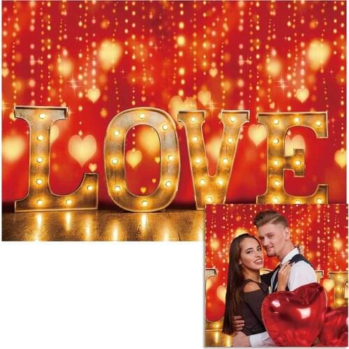 Valentines Day Love Photography Backdrop Red Bokeh Wedding Bridal Shower Party Background Baby Girl Ladies Decorations Banner