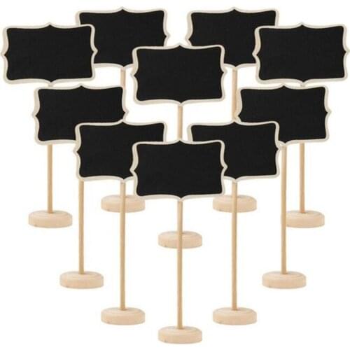 10 PCS/Set Mini Wooden Blackboard Universal Message Board Chalkboard Portable Wedding Party Decor Decorative Parts