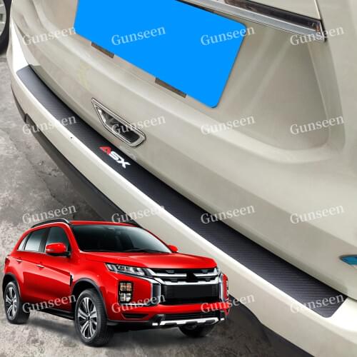For Mitsubishi Asx Trunk Trim Car Rear Bumper Protector Door Sill Cover Auto Sticker styling Accessories 2013 2014 2020 2019