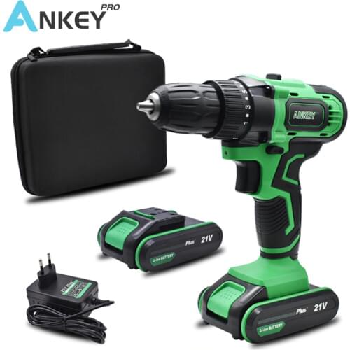 New 21V Electric Drill Cordless Drill Screwdriver Power Tools Power Driver 17+1 Torque Settings With Hammer Function Puncher