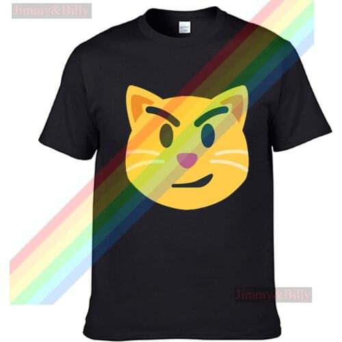 Schrodingers Cat Sneering Little Yellow Cat Men Women Summer 100% Cotton Tees Male Newest Top Popular Normal Tee Shirts Unisex