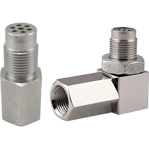 2 Pcs Oxygen Sensor: 1 Pcs Spacer Adapter & 1 Pcs Mini Catalytic Converter 201 Stainless