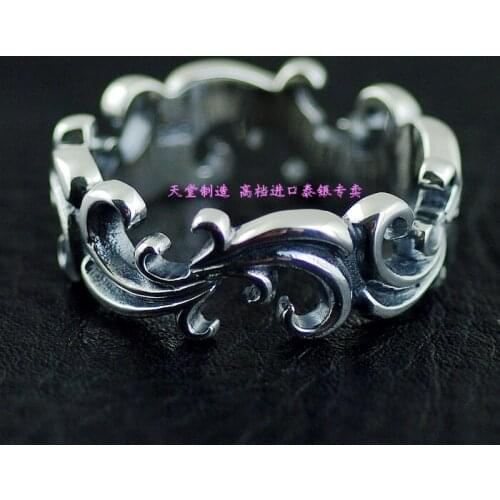 Cutout 925 spoondrifts pure silver thai silver ring