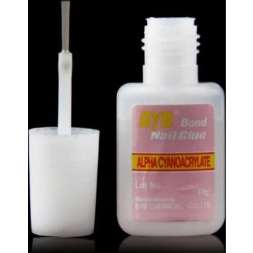 Hot Sales 10g BYB Nail Glue with Brush Nail Tips for Nail Art faux ongles avec coll Tips Glitter Acrylic Rhinestones Decoration