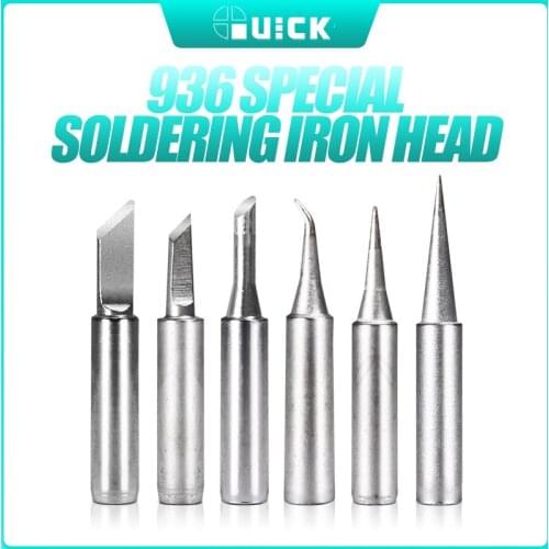 6pcs QUICK 936 I LI 3C SK K IS Lead Free Soldering Iron Tips Soldering iron kit Replacement For Soldering Repair Station Tools