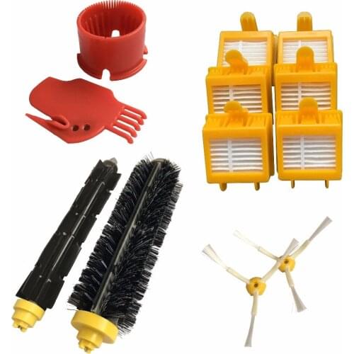 Cleanfairy cleaning tool 6 HEPA Filters Bristle Flexible Beater Brush compatible with iRobot Roomba 700 Series 760 770 780 790