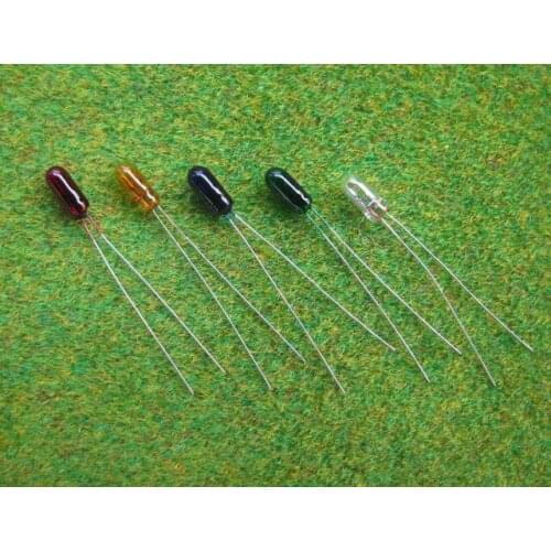 PEMS3mm 6V Mini Grain of Wheat Bulbs Mixed Color R\Y\B\G\W NEW