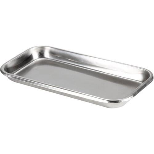 1PC New Stainless Steel Cosmetic Storage Tray Nail Art Equipment Plate Doctor Surgical Dental Tray False Nails Dish Tools