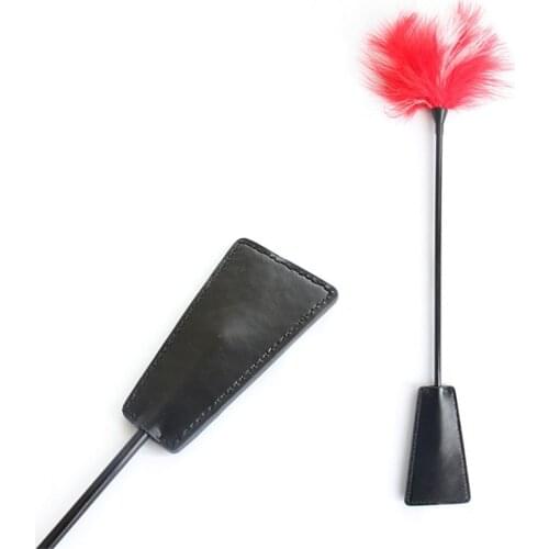 Bdsm Fetish 48cm Feather whips Sex Slave SLUT Bitch Spanking Paddle Fetish Whip Flogger Sex Toys For Couples cosplay lover game