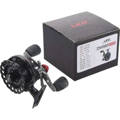 LEO DWS60 4 + 1BB 2.6:1 65MM Fly Fishing Reel Wheel with High Foot Fishing Reels Left Hand Fishing Reel Wheels