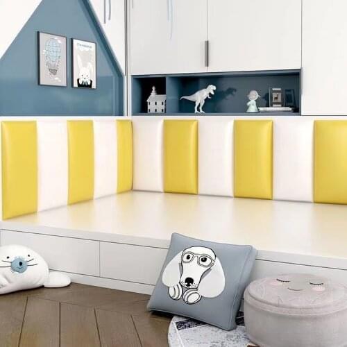 Self-Adhesive Bed Headboards Anti-Collision Tatami Kids Bedroom Decor Stickers Tete De Lit Cabecero Home Decoration Aesthetic