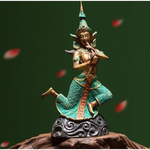 Southeast Asia home decoration Thailand pure copper handicraft living room wine cabinet TV cabinet tabletop decoration