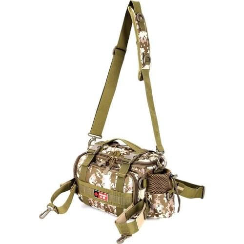 Outdoor travel mountaineering bag new waterproof fishing rod bag camouflage shoulder messenger bag tactical lure bag