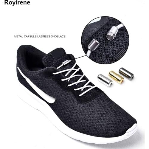 1Pair lazy quick shoe Lace no tie shoelaces elastic metal buckle round shoe laces kids adult sneakers shoelaces strings 25 color