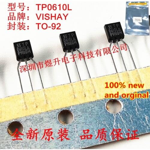 10pcs 100% new and orginal TP0610L TP0610 TO-92 PNP P-Channel 60-V (D-S) MOSFET in stock