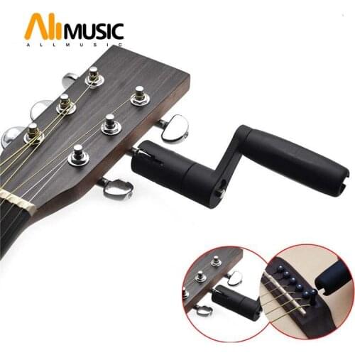 Multifunctional Guitar Strings Roll Winder with Bridge Pin Puller Black