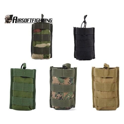 100pcs/lot MOLLE Single Open Top 5.56/.223 Magazine Mag Pouch Bag For Tactical Vest