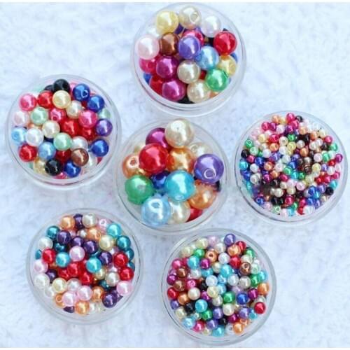 4500Pieces 3mm Mixed Color ABS Acrylic Faux Pearl Spacer Ball Round Beads Pearls Scrapbook Beads Fashion DIY Jewelry