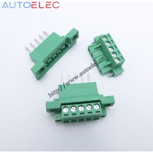 5poles Plug in Terminal Blocks PCB Connector Panel 5.08mm pitch male&female straight pin With Screw Lock DFK-MSTB 0710206 50sets