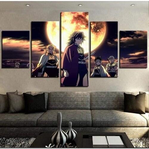 5 Piece Wall Art Canvas Prints Anime Manga Figure Posters Vampire Hunter Pictures Modern Home Bedroom Decoration Paintings