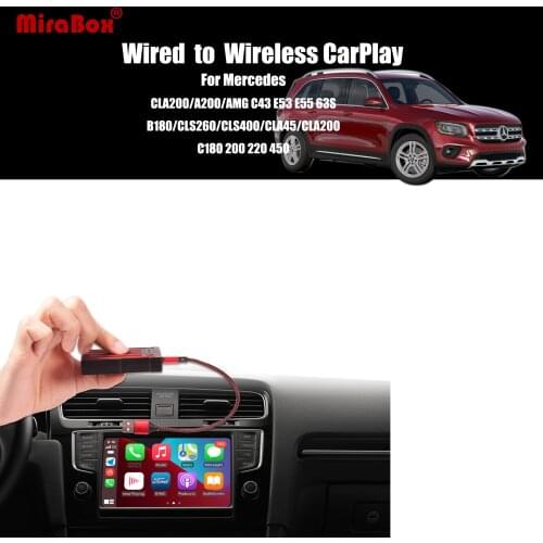 MiraBox Wireless Apple Carplay USB Dongle CarPlay USB Adapter for Mercedes Benz A200/GLA200/AMG C43/E55/63S
