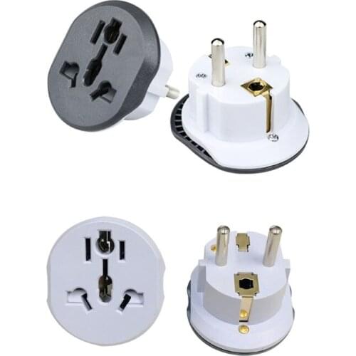European/Germany Outlet Plug from USA to Europe/Germany Travel Power Plug Compatible with US, UK, Switzerland Plug 16A