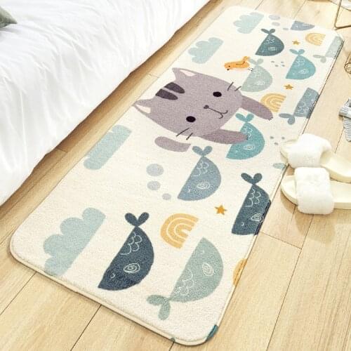 Cute Cartoon Animals Cat Corgi Dog Penguin Panda Chick Home Bedroom Long Floor Mat Anti-slip Rugs Carpet For Living Room Kitchen