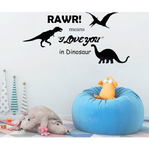 Rawr Wall Decals Quote Dinosaur Boes Room Vinyl Sticker Nursery Decor Art Animals Stickers Kids Playroom Decoration Mural Z628