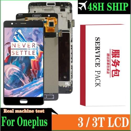 AMOLED 5.5'' for Oneplus 3 3T LCD Display Screen Touch Digitizer Assembly for Oneplus 3 3t Multi touch Repair Parts