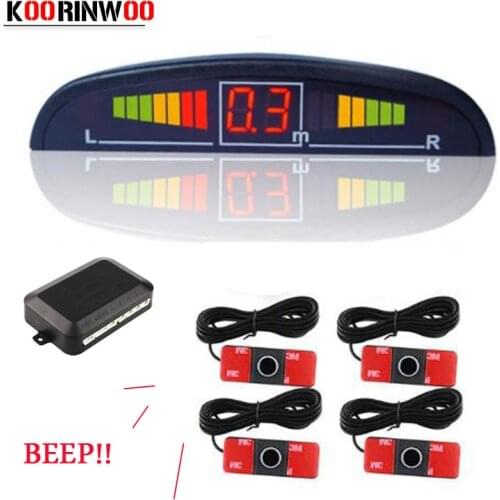 Koorinwoo Parktronic Car Parking Sensor 4 Probes Sysem blind Probes System Car Detector Reverse Parktronic Parking Assistance