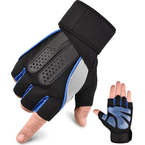 Fitness Heavyweight Training Half Finger Gloves Non-Slip Breathable Extended GYM Support Bodybuilding Weightlifting Sport M L XL