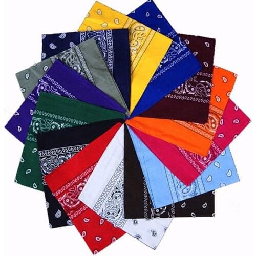 Geometric Print Cotton Head Wrap Neck Scarf Wristband Handkerchief Vintage Casual Square Handkerchief Pocket Towel