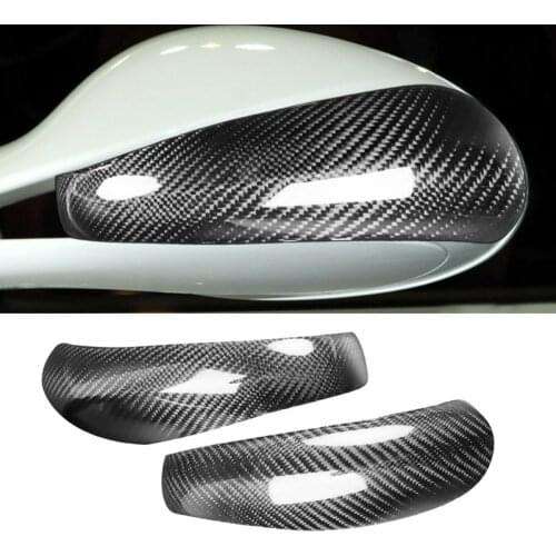 Fit for Porsche Boxster/Cayman 997 911 987 Car side mirror of 2pcs Rearview Mirror Cover Add-On Carbon Fiber Cap
