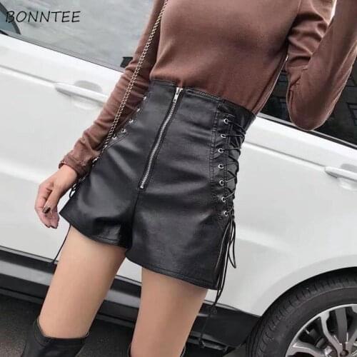 Shorts Women High Waist Abdomen Solid Fashionable Leisure All-match Stylish Chic Streetwear Korean Style Elegant Simple Autumn