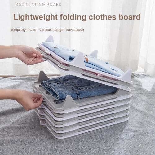 1PC Clothes Folding Board T-Shirts Organizer Save Time Space Quick Folder Clips Adult Kids Clothes Organization Wardrobe Storage