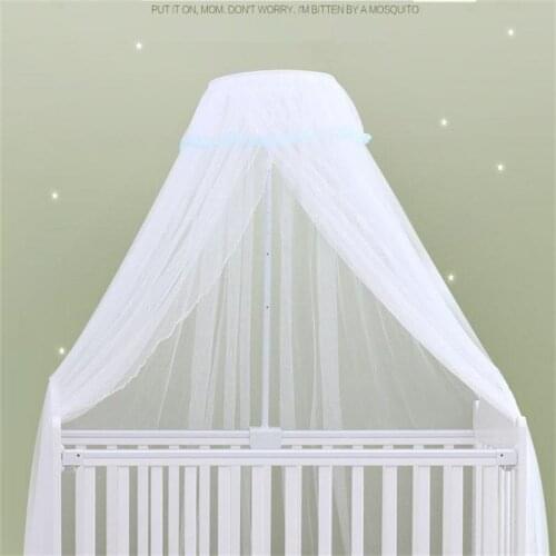 Crib Mosquito Net Baby Mosquito Net Clip with Bracket Palace Dome Folding Mosquito Net with Metal Support Shelves for Baby Cribs