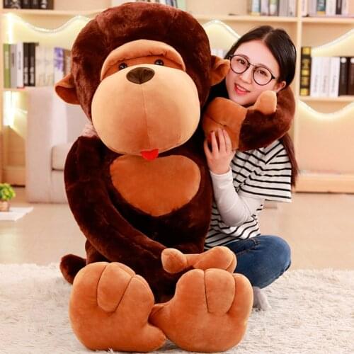 High Quality 80cm Super Funny Orangutan Plush&Stuffed Toy Cute Monkey Diamond Cartoon Doll Birthday Gift For Kids Children