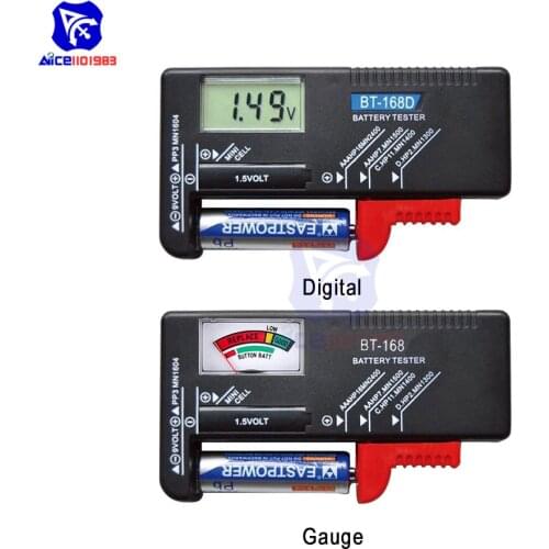 Diymore Digital / Gauge Universal Battery Tester Battery Voltage Detector for AA/AAA/C/D / 9V / 1.5V Button Cell Batteries