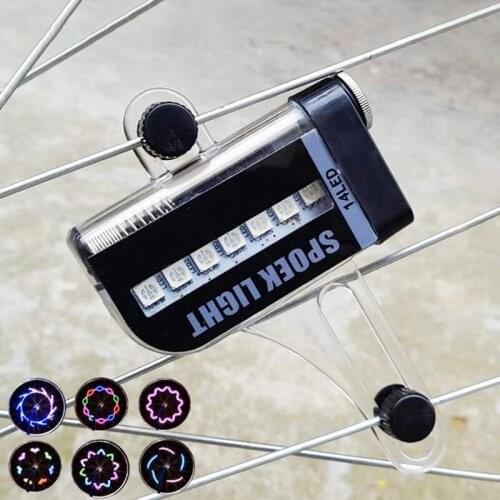 Bike Light Bicycle Wheel Light Double Display Flash 28 RGB LED Light Bicycle Spoke Lamp Night Riding Cycling Lighting