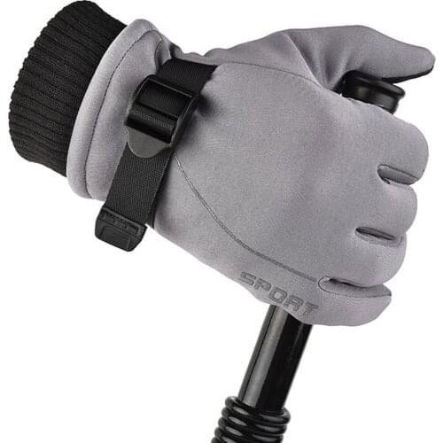 Women Men Waterproof Rainproof Non-Slip Plus Velvet Warm Gloves Touch Screen Windproof Outdoor Sport Gloves Winter Windproof