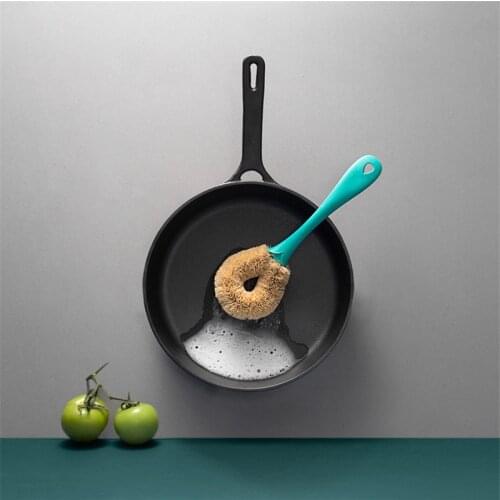 High Quality Durable Pan Pot Dish Bowl Palm Brush Remove Stains Household Cleaning Brush Wash Cleaning Kitchen Tool 3 Colors