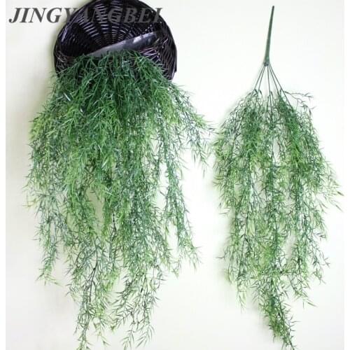 Green Plant Hanging Plant ArtificialBamboo Leaves Wall Balcony Decorattion Flower Basket Kep Accessories Home Decoration