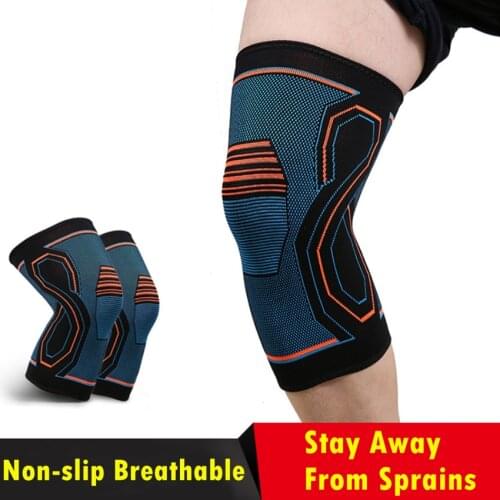 1PC Profession Fitness Running Cycling Knee Support Braces Elastic Nylon Sport Compression Knee Pad Sleeve for Outdoor Sports