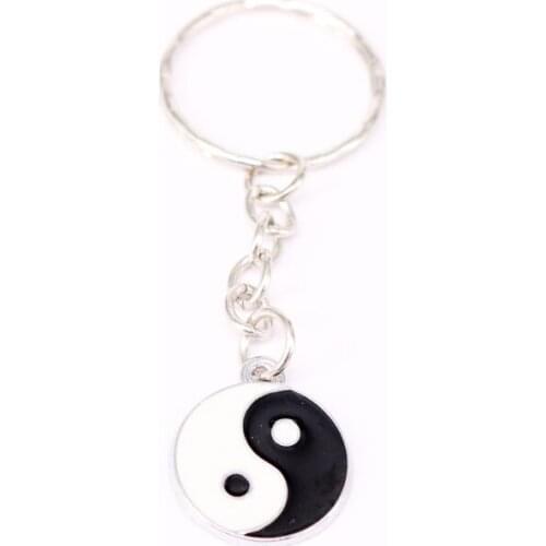 1Pcs Round Gossip Charm Keychain For Keys Car Key Ring Souvenir Gifts Jewelry Accessories KC43