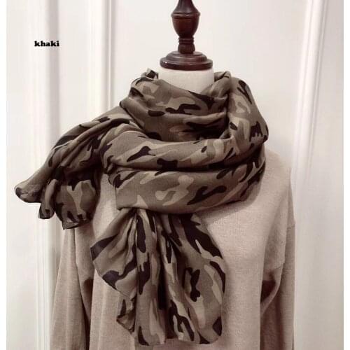 2021 Fashion Newest Camo Printed Pattern Cotton Scarf Shawls 3Colors 10pcs/lot